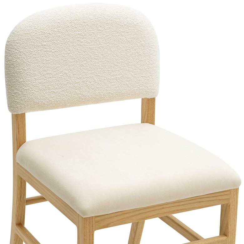 Image 2 TOV Furniture Calla 18 1/2" Wide Cream Performance Velvet Dining Chair more views