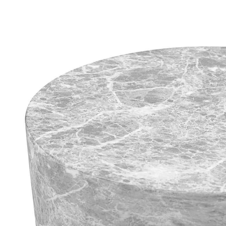 Image 3 TOV Furniture Charra 14" Wide Gray Faux Marble Concrete Side Table more views