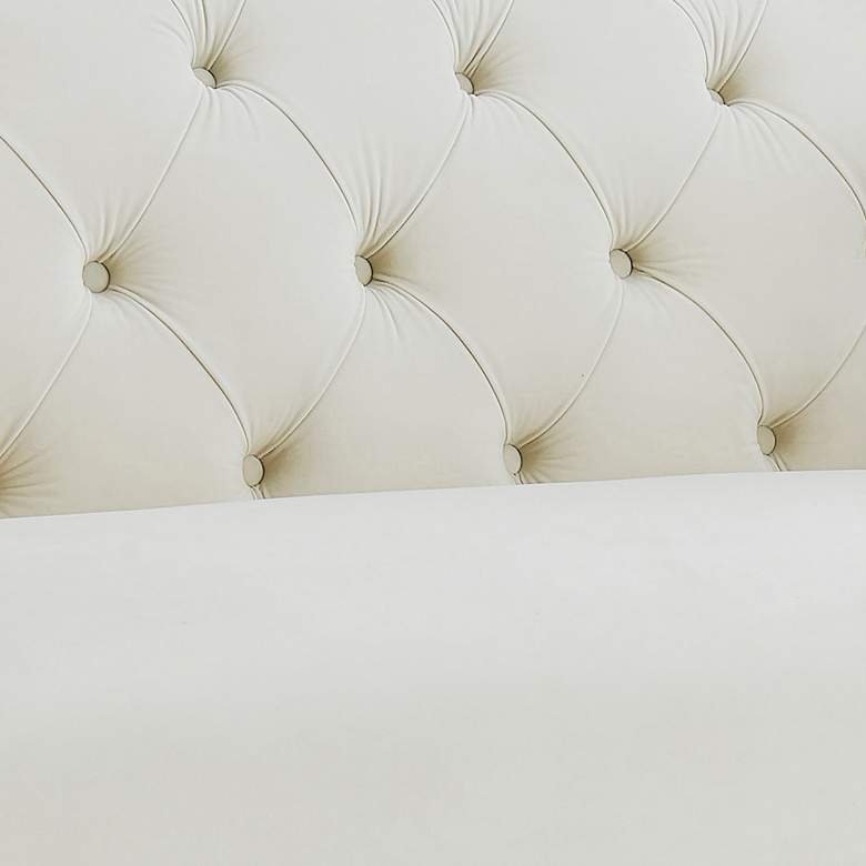 Image 3 TOV Furniture Farah 68 1/2" Wide Modern Cream Velvet Tufted Loveseat more views