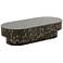 TOV Furniture Faye 46 1/4" Wide Oval Black Modern Coffee Table