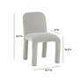 6_TOV Furniture Georgia 19 3/4" Wide Light Gray Fabric Dining Chair more views