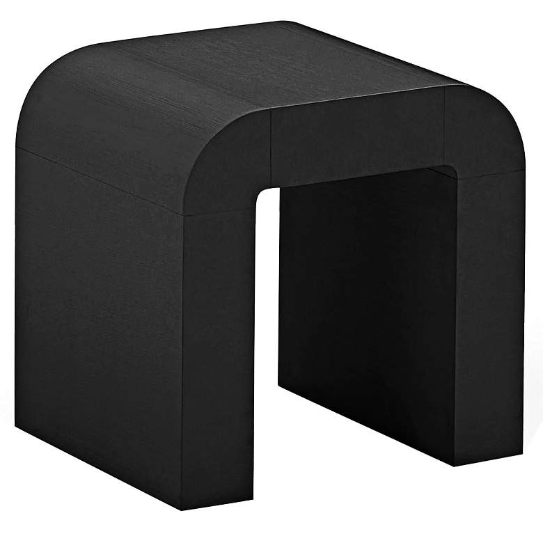 Image 1 TOV Furniture Hump 19" Wide Modern Black Wood Side Table