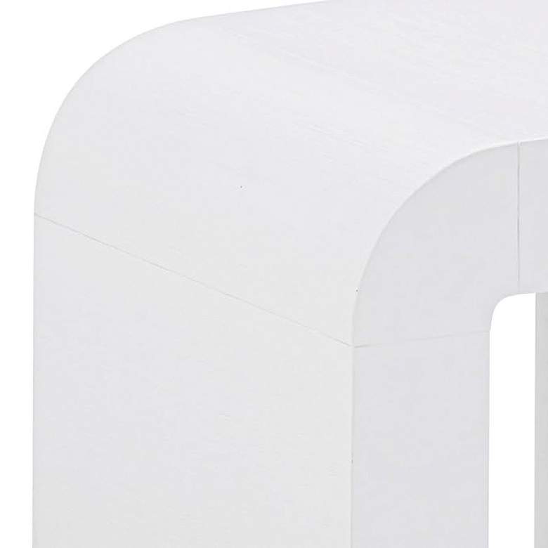Image 2 TOV Furniture Hump 19" Wide White Wood Modern Side Table more views