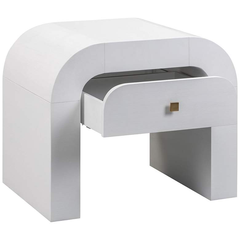 Image 7 TOV Furniture Hump 26" Wide 1-Drawer White Wood Modern Nightstand more views