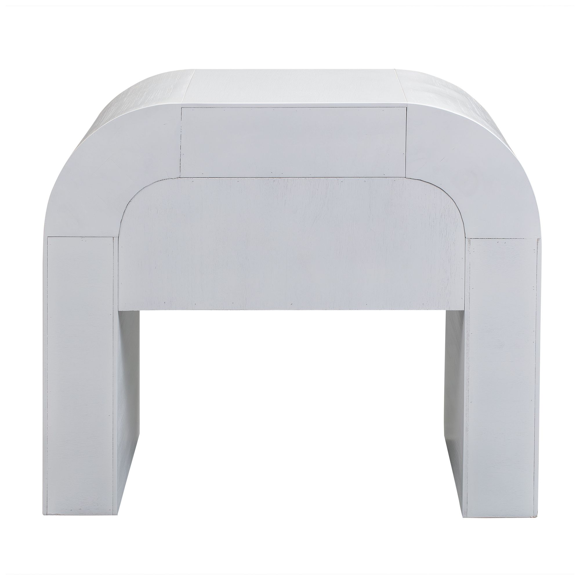 TOV Furniture Hump 26" Wide 1-Drawer White Wood Modern Nightstand