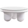 1_TOV Furniture Jasper 33" Wide Glossy White Modern Coffee Table