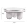 5_TOV Furniture Jasper 33" Wide Glossy White Modern Coffee Table more views