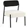 TOV Furniture Jolene 20 3/4" Wide Black and Cream Velvet Accent Chair
