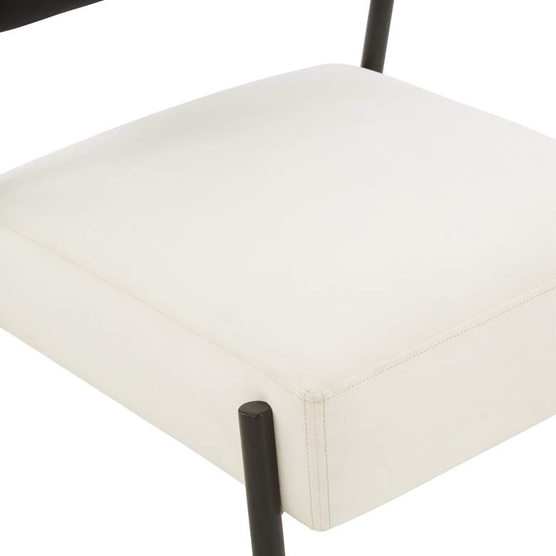 Image 4 TOV Furniture Jolene 20 3/4" Wide Black and Cream Velvet Accent Chair more views