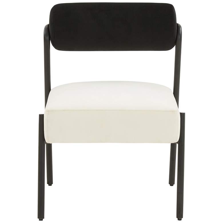 Image 5 TOV Furniture Jolene 20 3/4" Wide Black and Cream Velvet Accent Chair more views