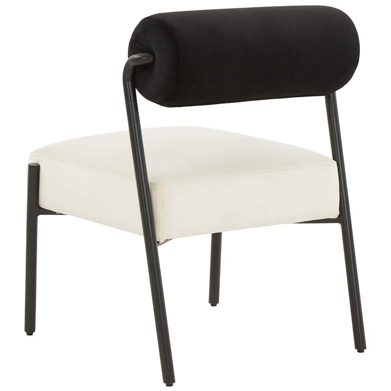 Image 6 TOV Furniture Jolene 20 3/4" Wide Black and Cream Velvet Accent Chair more views