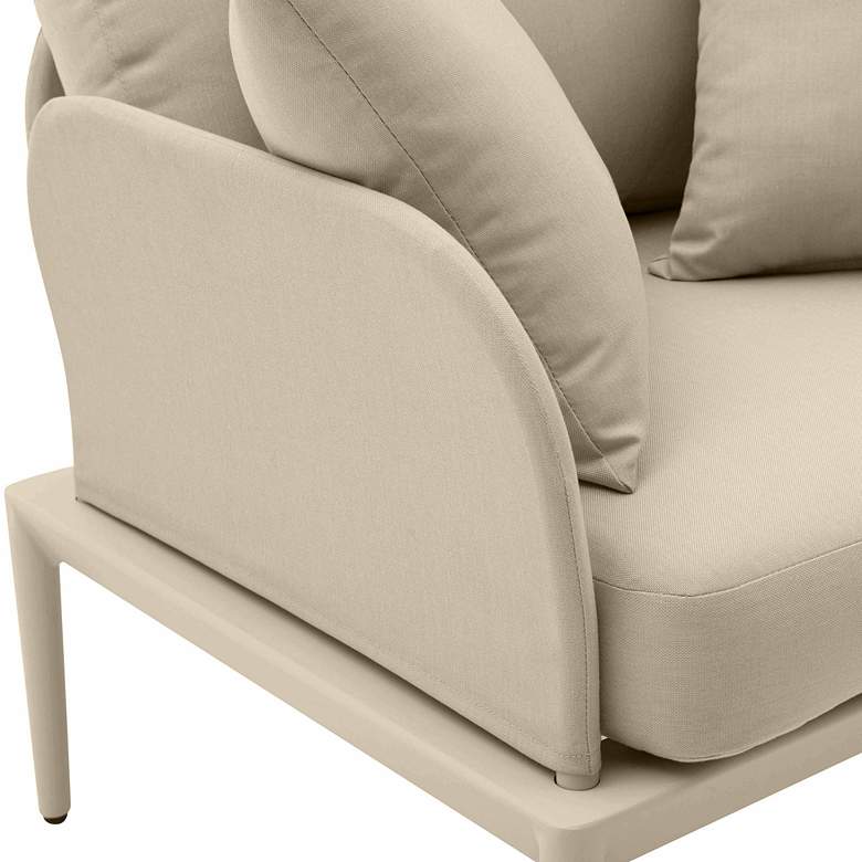 Image 2 TOV Furniture Kapri 29 1/2" Wide Taupe Fabric Outdoor Armchair more views
