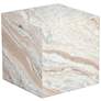 3_TOV Furniture Keira 15" Wide Natural Marble Side Table
