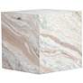 6_TOV Furniture Keira 15" Wide Natural Marble Side Table more views