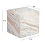 TOV Furniture Keira 15" Wide Natural Marble Side Table in scene