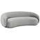TOV Furniture Kendall 89 3/4" Modern Light Gray Velvet Curved Sofa
