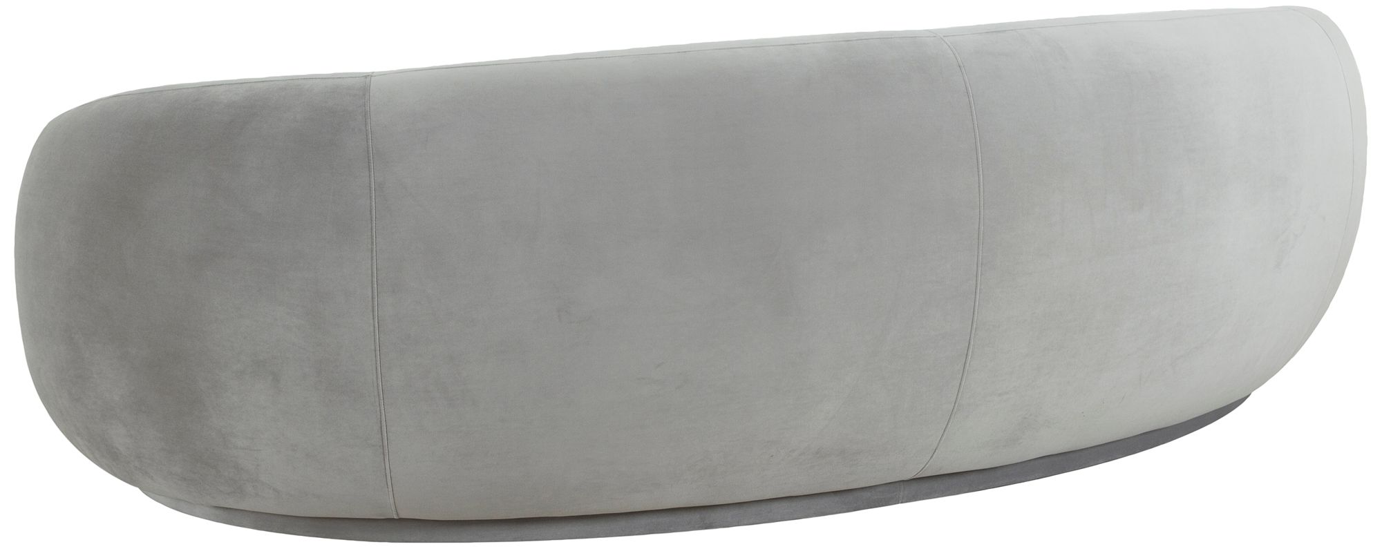 Image 4 TOV Furniture Kendall 89 3/4" Modern Light Gray Velvet Curved Sofa more views