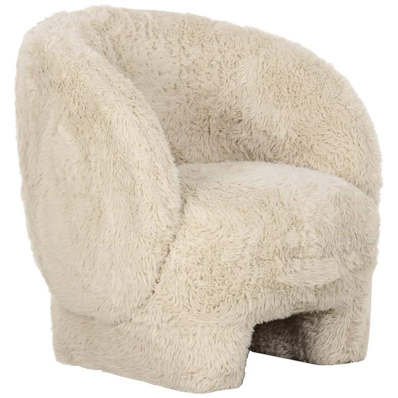 Image 1 TOV Furniture Kiki 28" Wide Natural Vegan Shearling Accent Chair