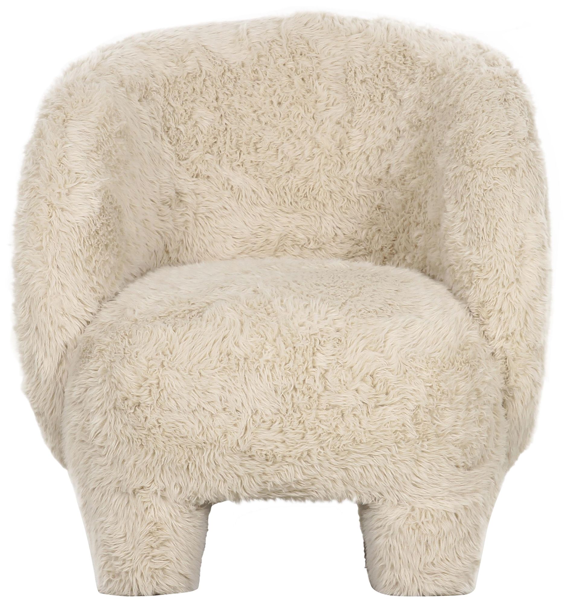 Image 3 TOV Furniture Kiki 28" Wide Natural Vegan Shearling Accent Chair more views