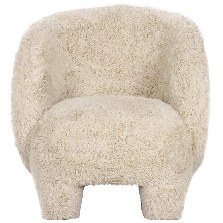 Image 3 TOV Furniture Kiki 28" Wide Natural Vegan Shearling Accent Chair more views
