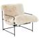 TOV Furniture Kimi 27" Wide Modern Natural Sheepskin Accent Chair