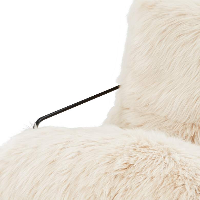 Image 3 TOV Furniture Kimi 27" Wide Modern Natural Sheepskin Accent Chair more views