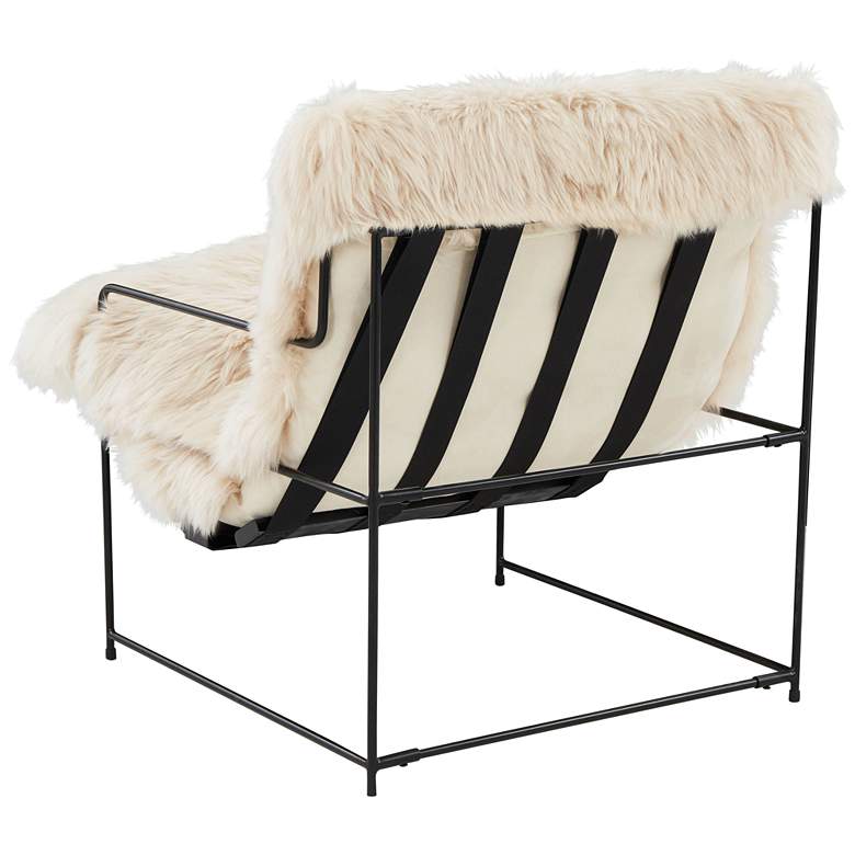 Image 5 TOV Furniture Kimi 27" Wide Modern Natural Sheepskin Accent Chair more views