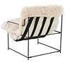 5_TOV Furniture Kimi 27" Wide Modern Natural Sheepskin Accent Chair more views
