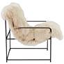 6_TOV Furniture Kimi 27" Wide Modern Natural Sheepskin Accent Chair more views