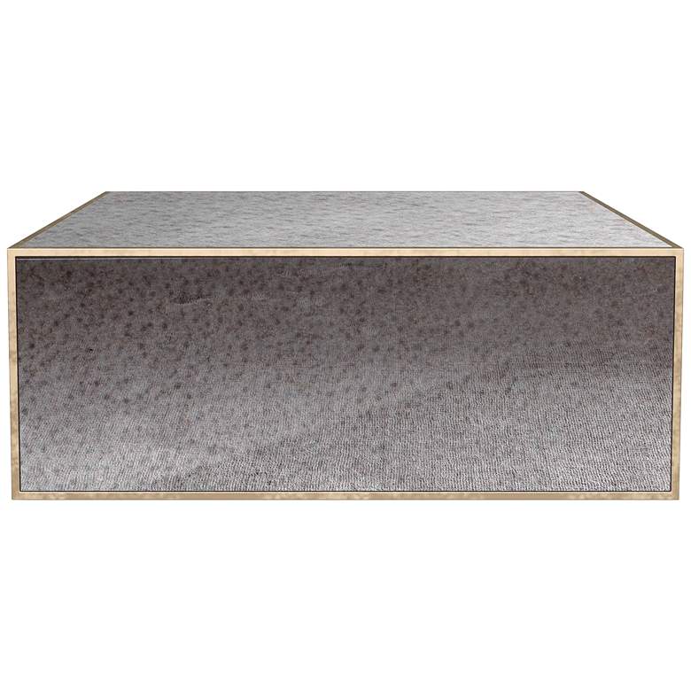 Image 5 TOV Furniture Lana 48" Wide Modern Antique Mirrored Glass Coffee Table more views