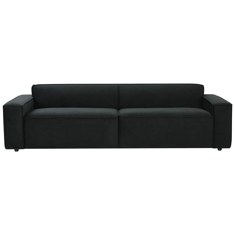 Image 4 TOV Furniture Olafur 96 1/2" Wide Modern Black Velvet 2-Seater Sofa more views