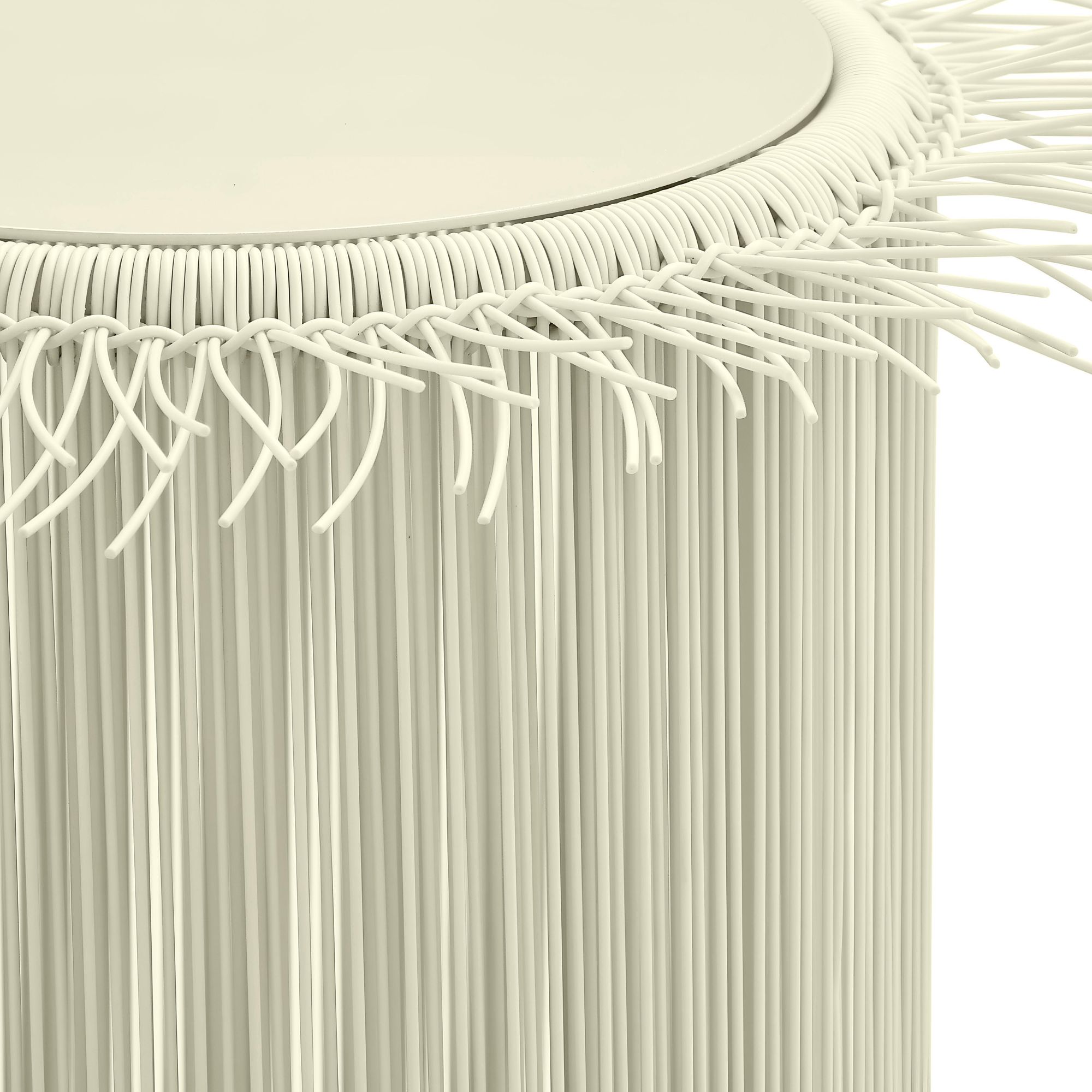Image 5 TOV Furniture Rafa 15" Wide Cream Outdoor Round Side Table more views