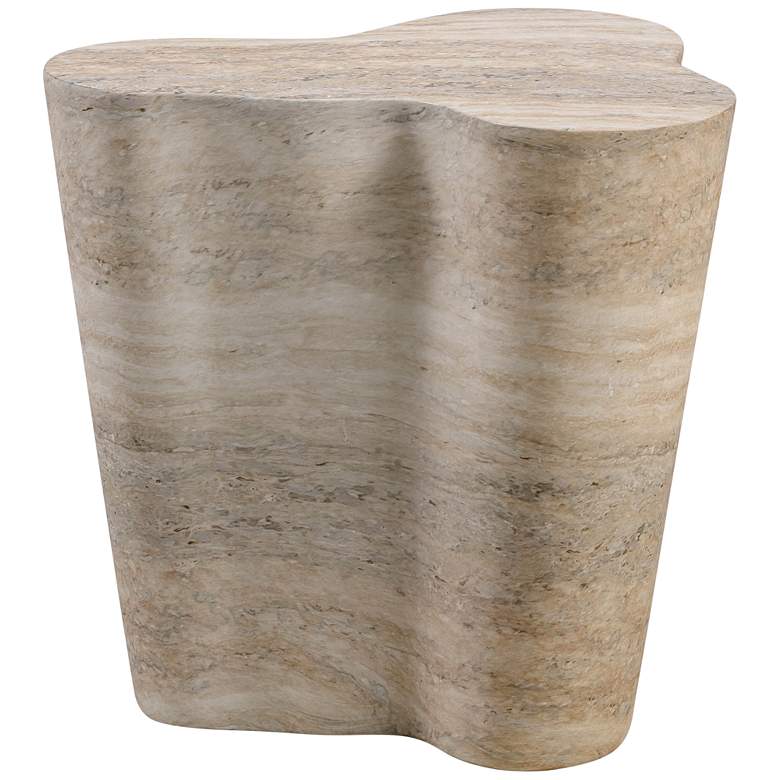 Image 1 TOV Furniture Slab 18" Wide Modern Natural Travertine Side Table