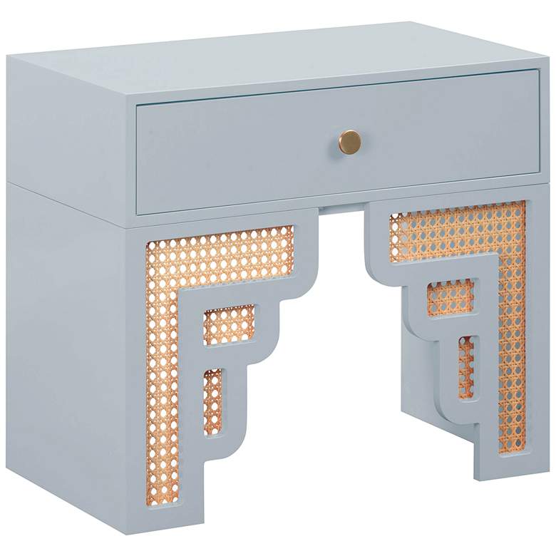 Image 3 TOV Furniture Suzie 26" Modern Patel Blue Wood 1-Drawer Nightstand