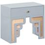 3_TOV Furniture Suzie 26" Modern Patel Blue Wood 1-Drawer Nightstand