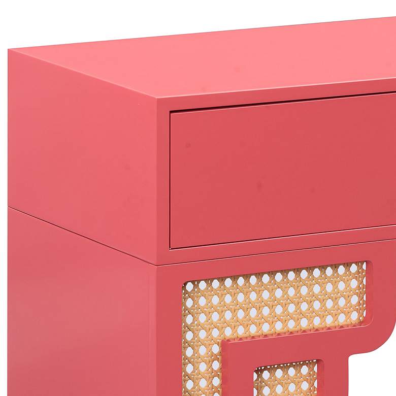 Image 4 TOV Furniture Suzie 26" Wide Coral Pink Wood 1-Drawer Nightstand more views