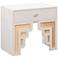 TOV Furniture Suzie 26" Wide Modern Cream Wood 1-Drawer Nightstand