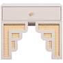 6_TOV Furniture Suzie 26" Wide Modern Cream Wood 1-Drawer Nightstand more views
