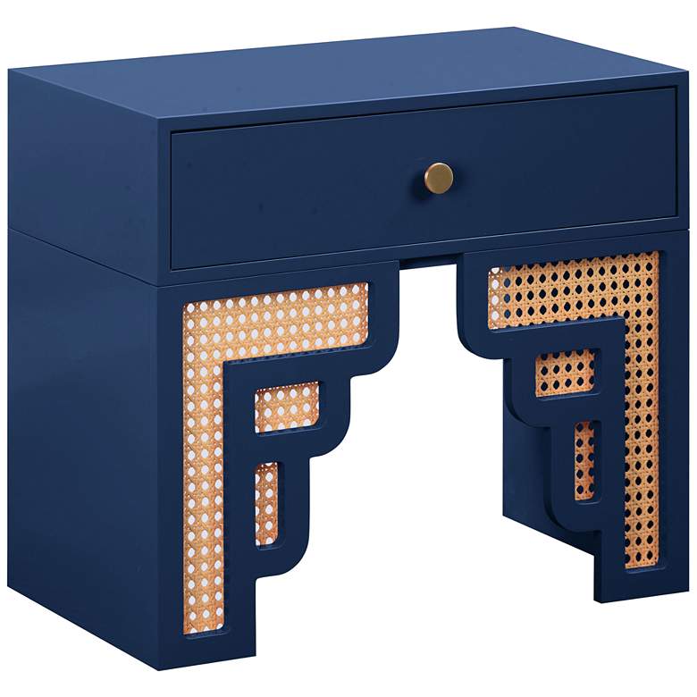 Image 3 TOV Furniture Suzie 26" Wide Modern Navy Wood 1-Drawer Nightstand