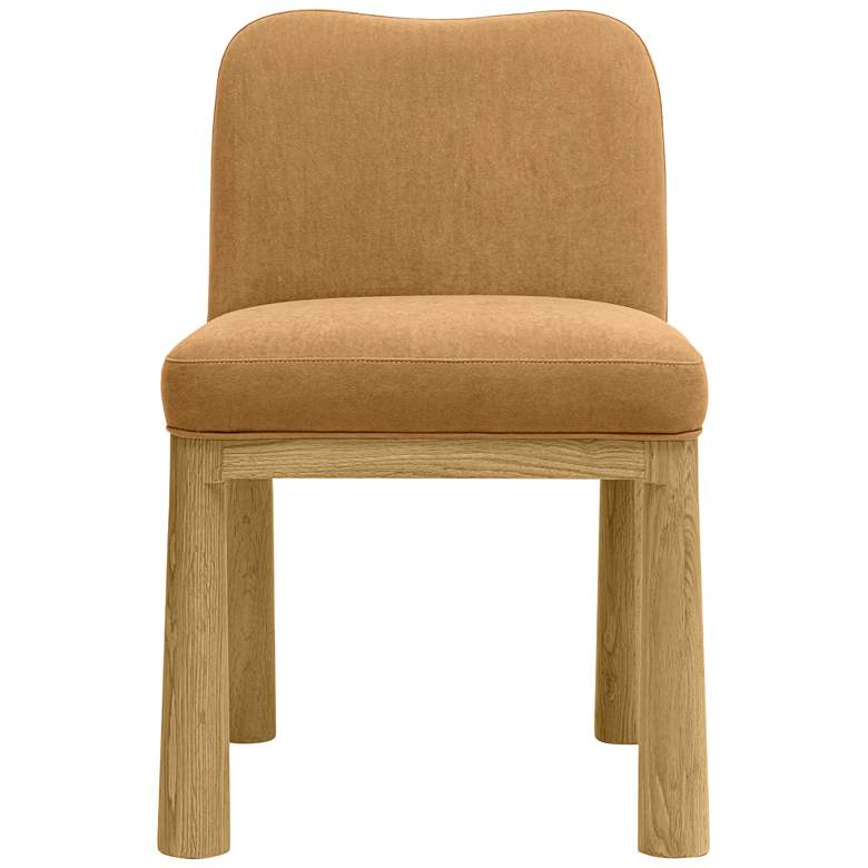 Image 3 TOV Furniture Tiara 19 3/4" Wide Modern Cognac Velvet Dining Chair more views