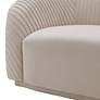 3_TOV Furniture Yara 90 1/2" Wide Modern Pleated Beige Velvet Sofa more views
