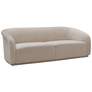 5_TOV Furniture Yara 90 1/2" Wide Modern Pleated Beige Velvet Sofa more views