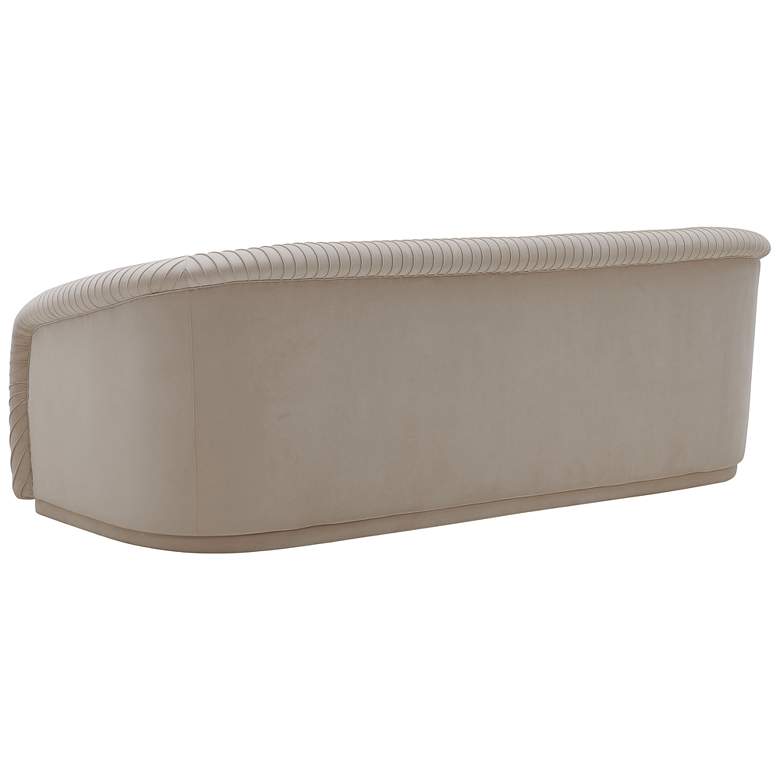 Image 6 TOV Furniture Yara 90 1/2" Wide Modern Pleated Beige Velvet Sofa more views