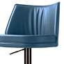 2_TOV Gala Adjustable Height Blue Vegan Leather Modern Swivel Bar Stool more views