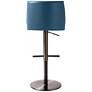 4_TOV Gala Adjustable Height Blue Vegan Leather Modern Swivel Bar Stool more views