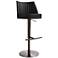 TOV Gala Adjustable Height Modern Black Vegan Leather Swivel Bar Stool