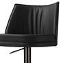 2_TOV Gala Adjustable Height Modern Black Vegan Leather Swivel Bar Stool more views