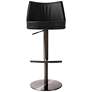 3_TOV Gala Adjustable Height Modern Black Vegan Leather Swivel Bar Stool more views
