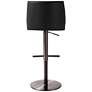 4_TOV Gala Adjustable Height Modern Black Vegan Leather Swivel Bar Stool more views