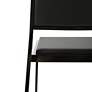 2_TOV Gale 19" Wide Modern Black Vegan Leather Counter Stools Set of 2 more views